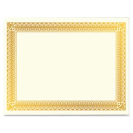 Geographics Incentives & Motivators, GEO47829 Gold Foil Certificate, 15 Per Pack GEO47829